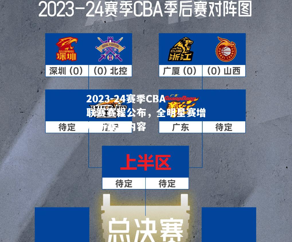 2023-24赛季CBA联赛赛程公布，全明星赛增加新赛事内容